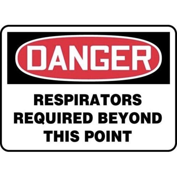Accuform OSHA DANGER SAFETY SIGN RESPIRATORS MPPA035XT MPPA035XT - main